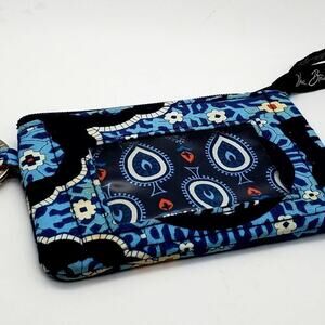 Vera Bradley ID Card Coin Holder with Keychain Quilted